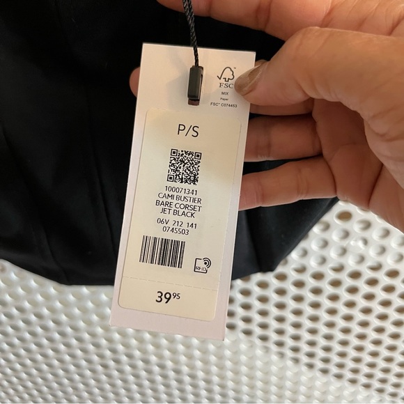 Dynamite Bustier-style Crop Top Size Small Black NWT - Picture 9 of 10